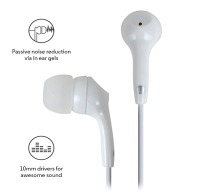 motorola earbuds 2 in ear wired earphones (white)